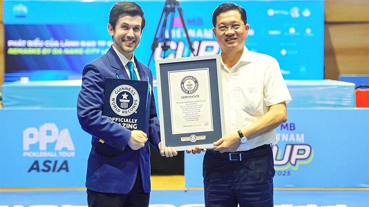 Giải Pickleball PPA Tour Asia Vietnam Cup 2025 xác lập Kỷ lục Guinness