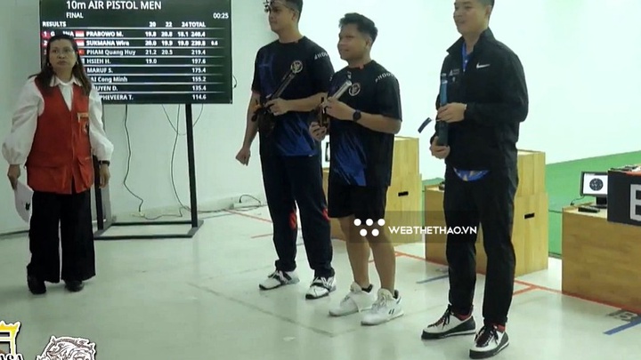 Phạm Quang Huy tiếp tục có HCĐ ở giải Bắn súng Đông Nam Á 2025