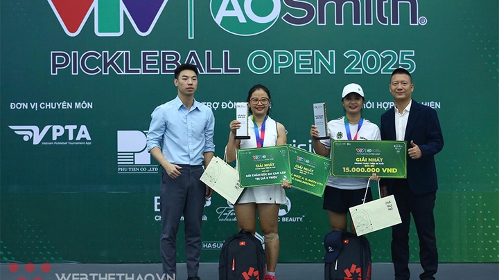 Thúy Hằng - Lệ Thủy trở thành 2 nhà vô địch đầu tiên của VTV A.O SMITH Pickleball Open 2025