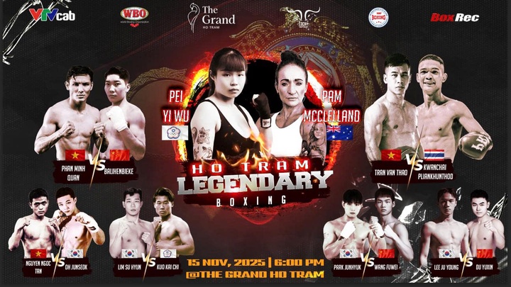 Trần Văn Thảo so tài võ sĩ Thái Lan tại sự kiện boxing Ho Tram Legendary