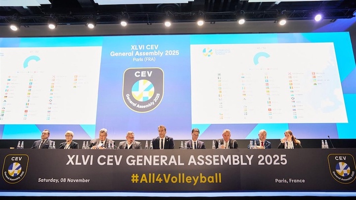 Liên đoàn bóng chuyền châu Âu họp Đại hội thứ 46 tại Paris
