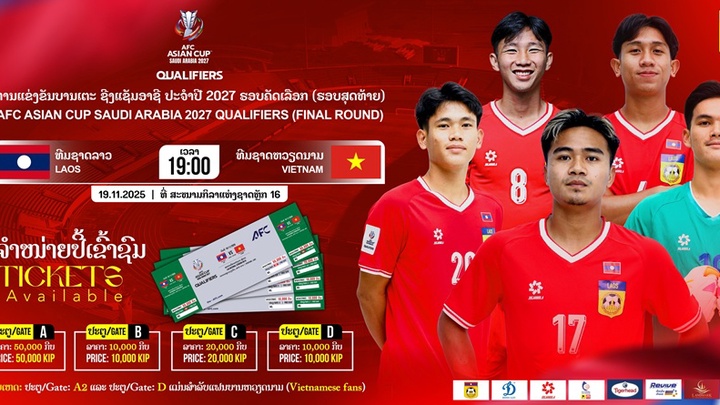 Ngỡ ngàng với giá vé xem tuyển Việt Nam thi đấu trên sân Lào