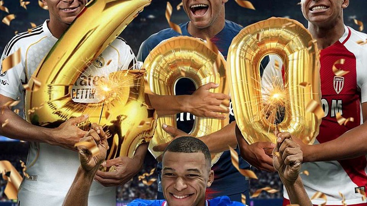 Sau 400 bàn thắng Mbappe nói về mốc... 1000 bàn cùng Ronaldo