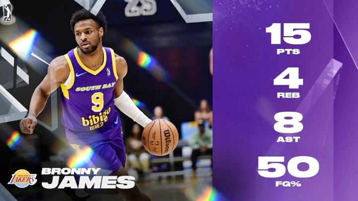 Rời NBA xuống G League, Bronny James tìm lại cảm giác bóng với màn trình diễn toàn diện