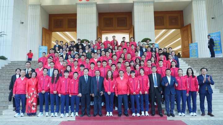 Chùm ảnh: Lễ xuất quân của Đoàn Thể thao Việt Nam hướng đến SEA Games 33