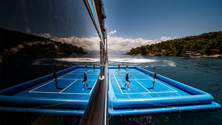 Sân pickleball nổi ra mắt trên du thuyền, "kỳ quan" biển Adriatic