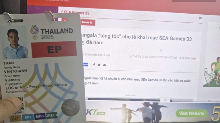 “Thở phào” nhẹ nhõm với thẻ tác nghiệp SEA Games 33
