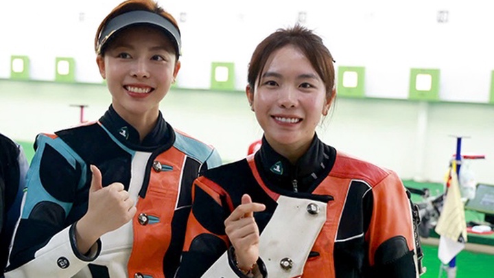 Hai nàng thơ Thanh Thảo - Mộng Tuyền "hút mọi cặp mắt" ở trường bắn SEA Games 33