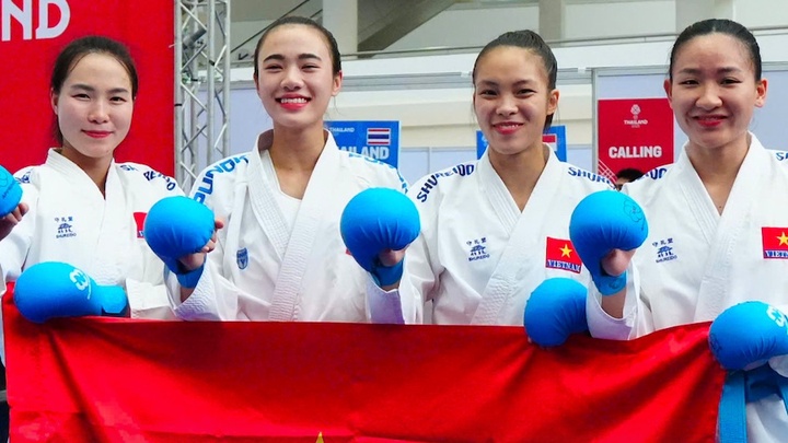 Karate tiếp tục giành Vàng SEA Games 33 nội dung Kumite đồng đội nữ