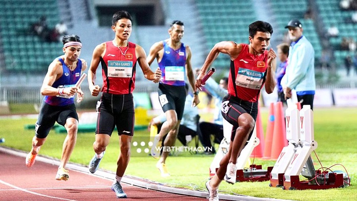 Phá cả kỷ lục quốc gia lẫn SEA Games 4x400m nam, Điền kinh Việt Nam suýt lật đổ Thái Lan trên Thái Lan