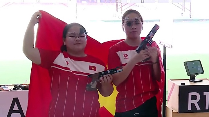 Trịnh Thu Vinh giành HCV bắn súng thứ 4 và phá kỷ lục SEA Games