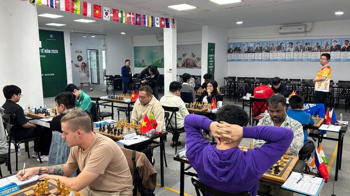 Kỳ thủ từ 9 quốc gia tranh tài ở giải cờ vua Đại Kiện tướng – Kiện tướng quốc tế Hà Nội 2026