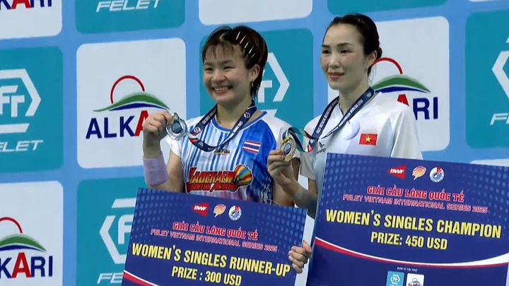 Cầu lông Felet Vietnam International Series 2025: Vũ Thị Trang và Lê Đức Phát đăng quang