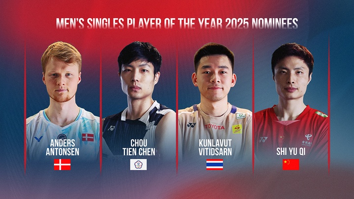 Shi Yu Qi, Akane Yamaguchi dẫn đầu cuộc đua giải Vận động viên cầu lông Xuất sắc nhất BWF 2025