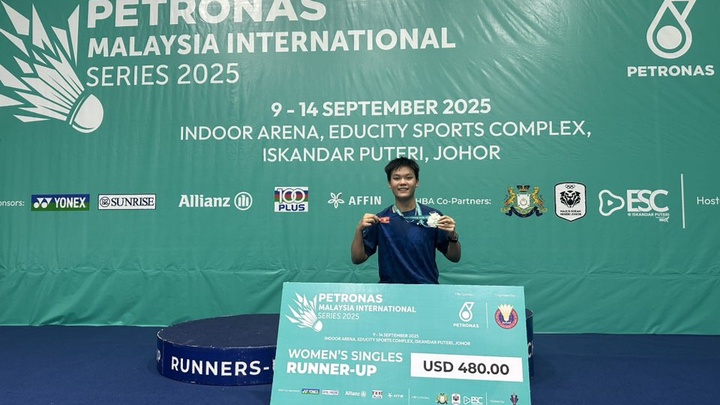 Bùi Bích Phương giành ngôi á quân giải cầu lông Malaysia International Series 2025