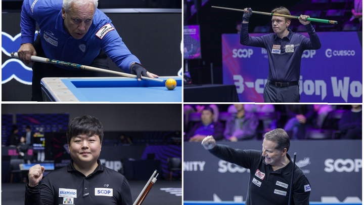 Giải billiard carom 3 băng Gwangju World Cup năm 2025: Bán kết có Merckx, Cho, Zanetti và Hofman