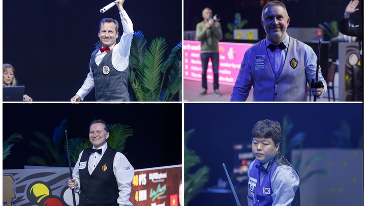 Trực tiếp billiard carom 3 băng Vô địch thế giới 2025 ngày 18/10: Chỉ còn Myung Woo Cho, Eddy Merckx, Caudron, Kahofer 