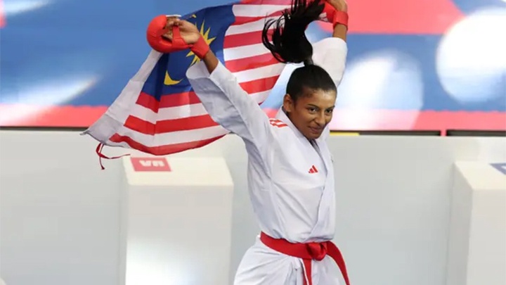 Sinh nhật đáng nhớ khi "nữ hoàng karate" Shahmalarani hoàn thành cú hat-trick vàng tại SEA Games 33
