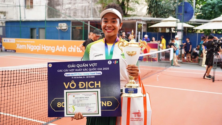 Giải Quần vợt các cây vợt xuất sắc quốc gia 2025: Vũ Hà Minh Đức và Trần Tchouassi Louise Natasha vô địch