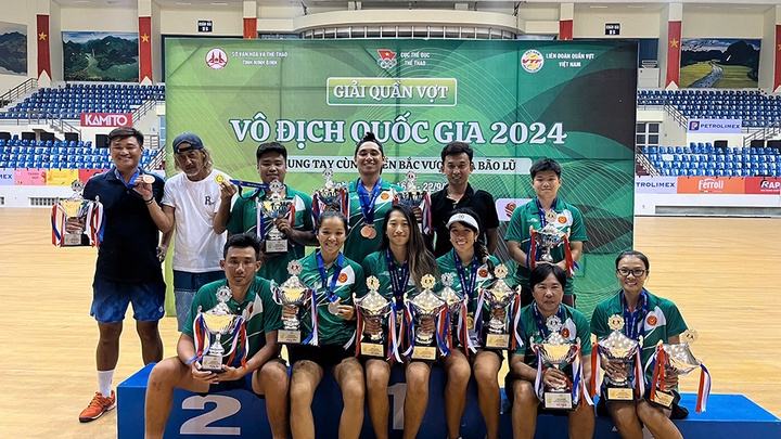 Giải quần vợt Vô địch quốc gia 2024: Quân Đội đứng nhất toàn đoàn