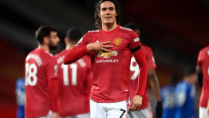 Tỷ lệ ghi bàn của Cavani ở MU tốt hơn Fernandes và Rashford