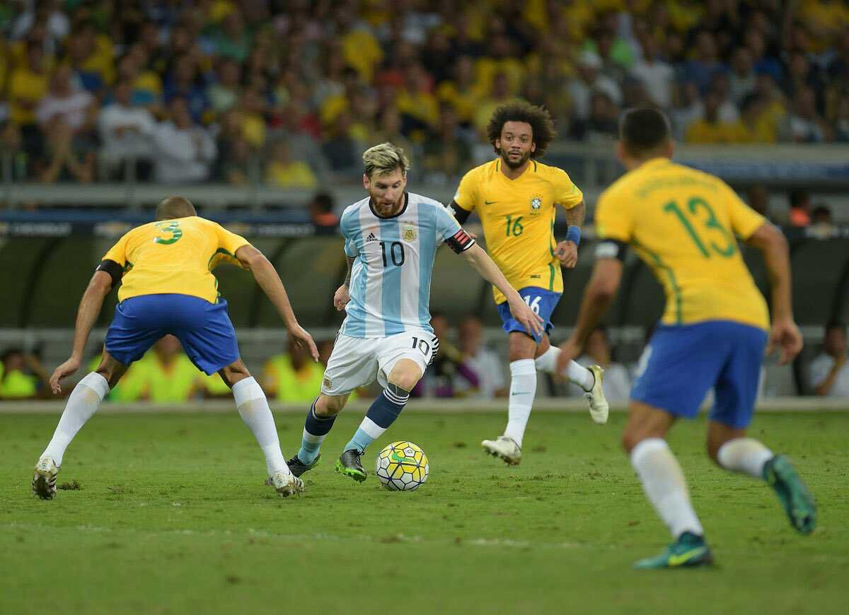 Argentina Vs Brazil - argentina vs brazil match vector illustration