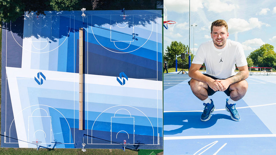 Luka Doncic tân trang lại sân bóng rổ tuổi thơ cực đẹp ở Slovenia