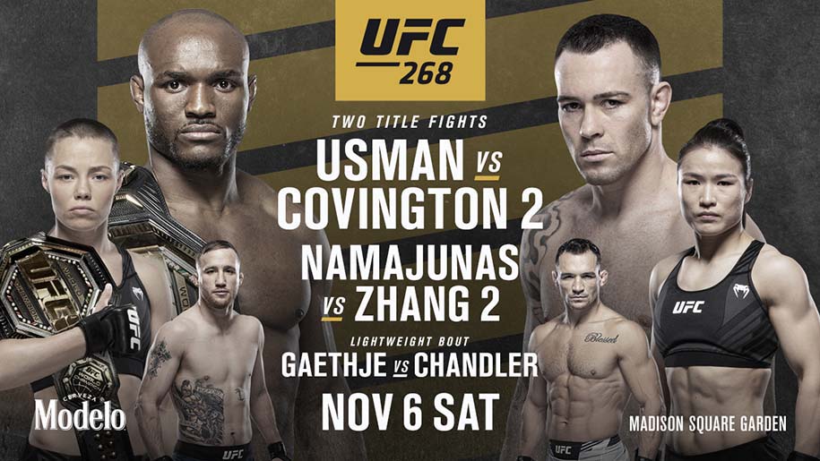Lịch thi đấu UFC 268: Kamaru Usman vs Colby Covington 2