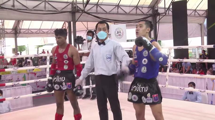 Nguyễn Doãn Long hủy diệt võ sĩ Đức, có cú knockout đầu tiên ở giải VĐ Muay Thế giới 2021