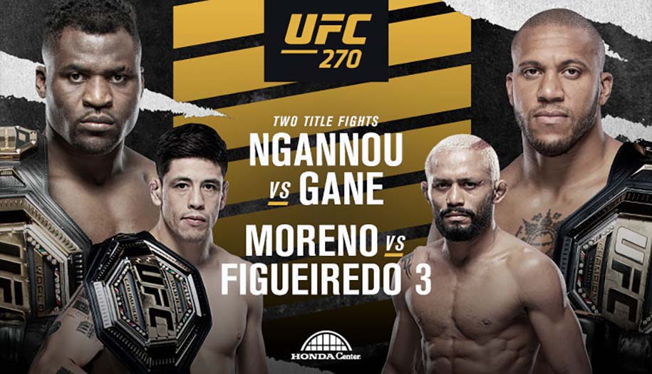 Lịch thi đấu UFC 270: Francis Ngannou vs Ciryl Gane