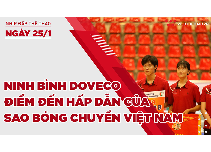 Nhịp đập thể thao | 25/1: Ninh Bình Doveco - Điểm đến hấp dẫn của sao bóng chuyền Việt Nam