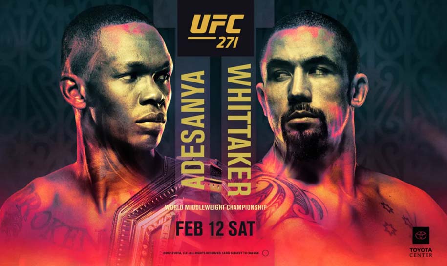 Lịch thi đấu UFC 271: Israel Adesanya vs. Robert Whittaker 2