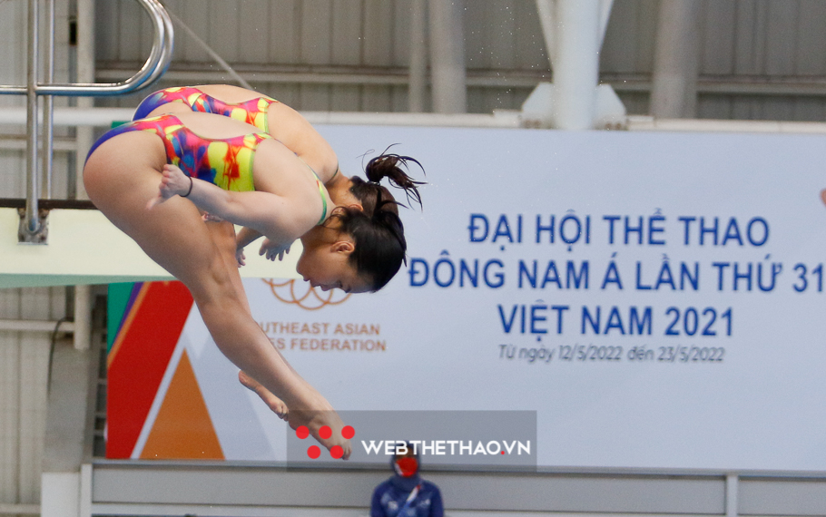Hình ảnh Ngô Phương Mai đoạt huy chương nhảy cầu thứ hai tại SEA Games 31