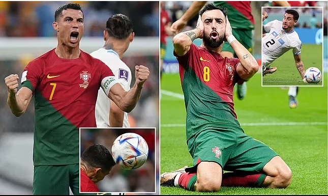 Video: Ronaldo chạm... mấy sợi tóc ở bàn mở tỷ số trận BĐN - Uruguay 