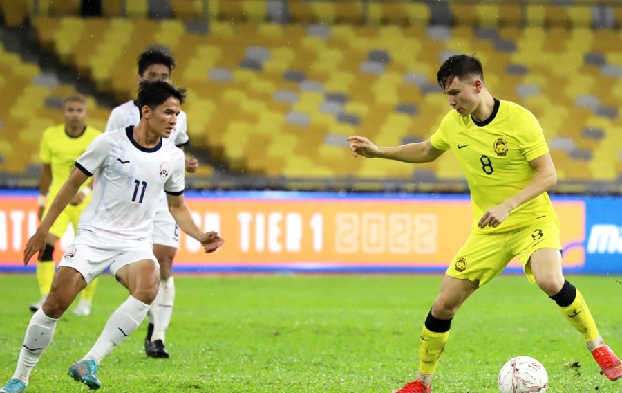 AFF Cup 2022: Malaysia đè bẹp Campuchia nhờ bộ đôi cầu thủ gốc Anh