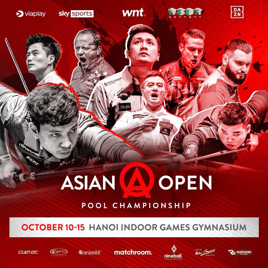 Asian Open Pool Championship - Giải Vô địch billiard 9 bi hấp dẫn nhất thế giới tới Việt Nam