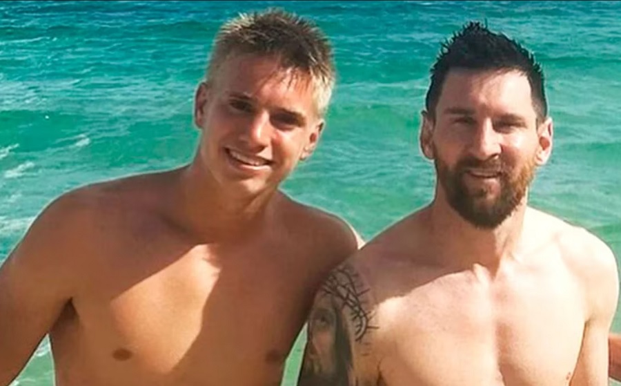 Messi bắt đầu kỳ nghỉ ở Bahamas và gặp gỡ con trai huyền thoại bóng đá châu Âu