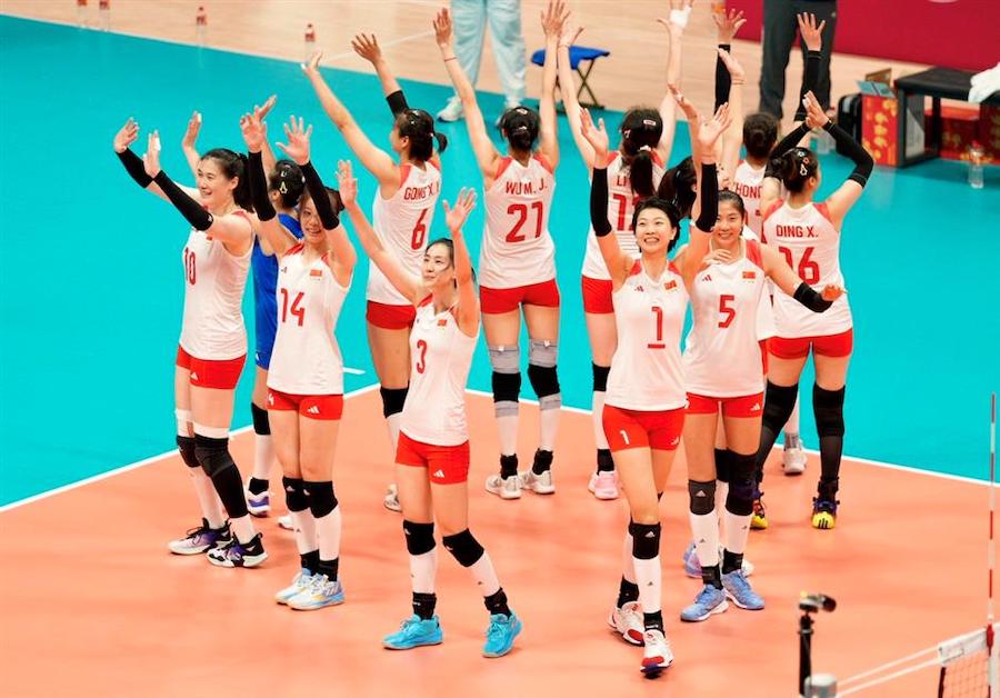 Không để thua bất cứ set nào, bóng chuyền nữ Trung Quốc giành HCV ASIAD lần thứ 9