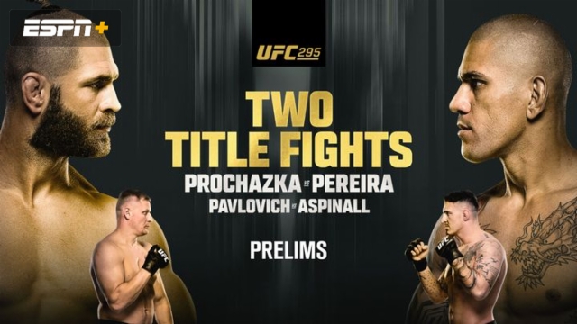 Trực tiếp UFC 295: Prochazka vs. Pereira, Pavlovich vs. Aspinall