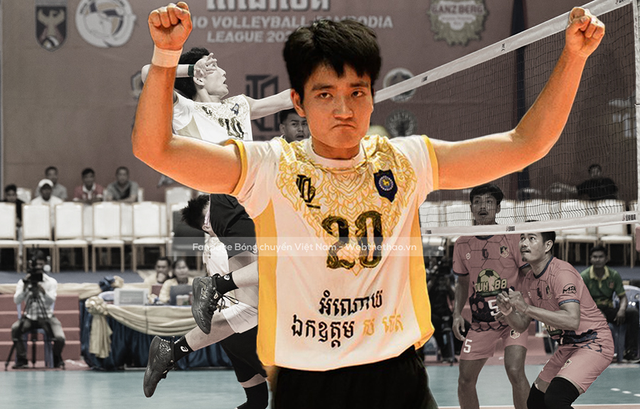 Chủ công Trần Đức Hạnh lọt top 5 ngoại binh xuất sắc nhất giải bóng chuyền VĐQG Campuchia