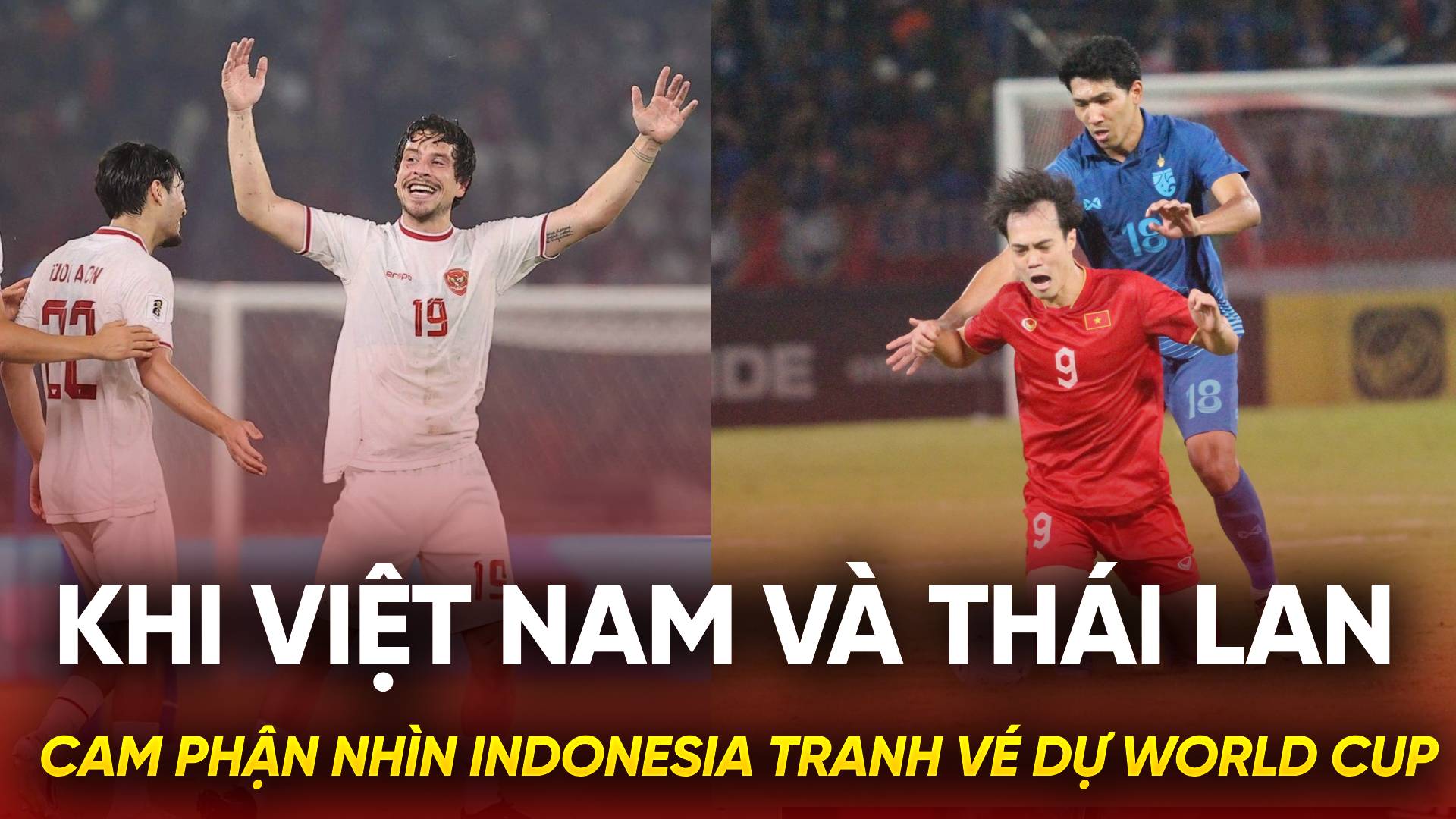 Khi Việt Nam và Thái Lan cam phận nhìn Indonesia tranh vé dự World Cup