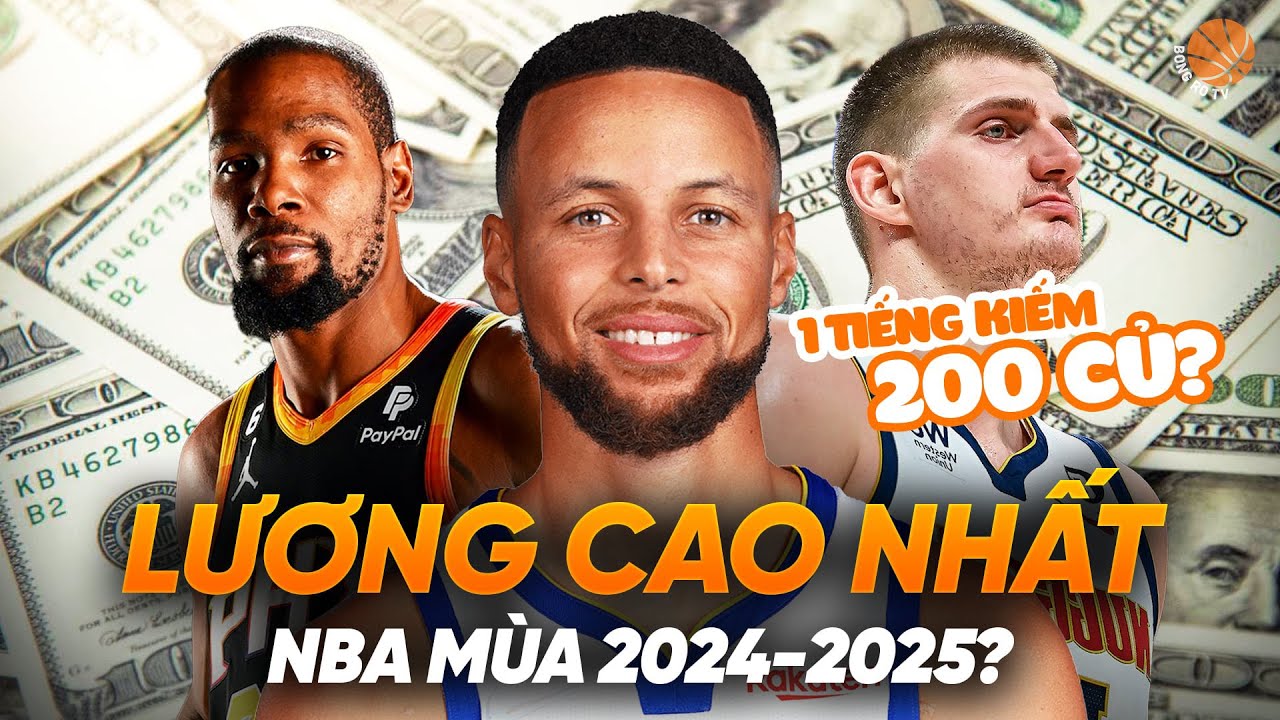 Durant, Curry và Nikola Jokic: Điểm danh các cầu thủ lương cao nhất NBA mùa giải 2024-25