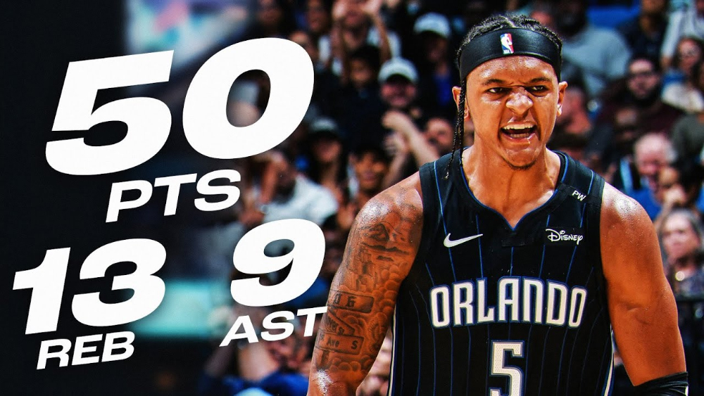 Paolo Banchero ghi trận đấu 50 điểm đầu ti&ecirc;n ở NBA 2024-25: S&aacute;nh ngang McGrady, xếp sau LeBron