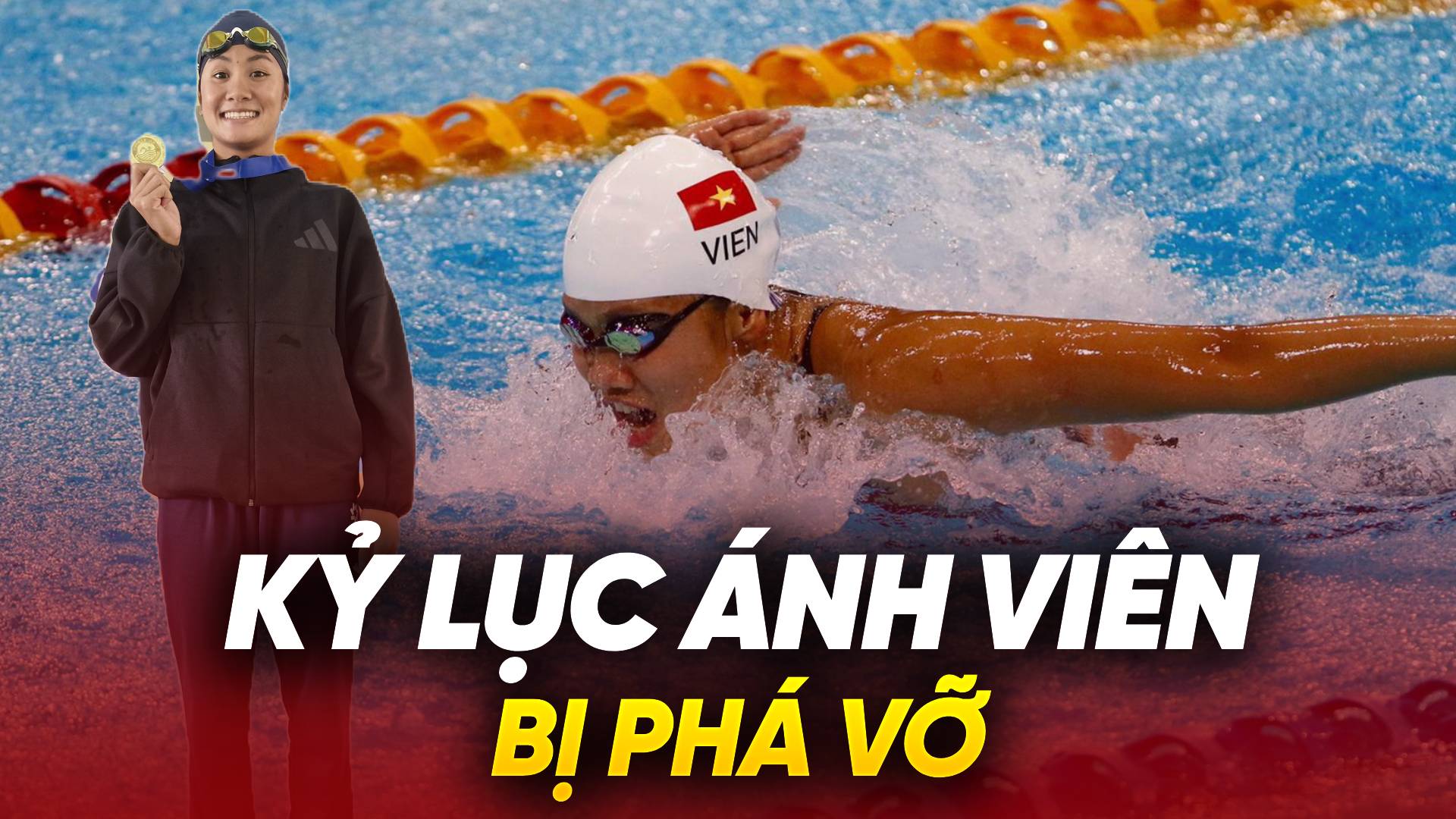 Kình ngư Olympic Mỹ Tiên phá kỷ lục 12 năm của huyền thoại Ánh Viên