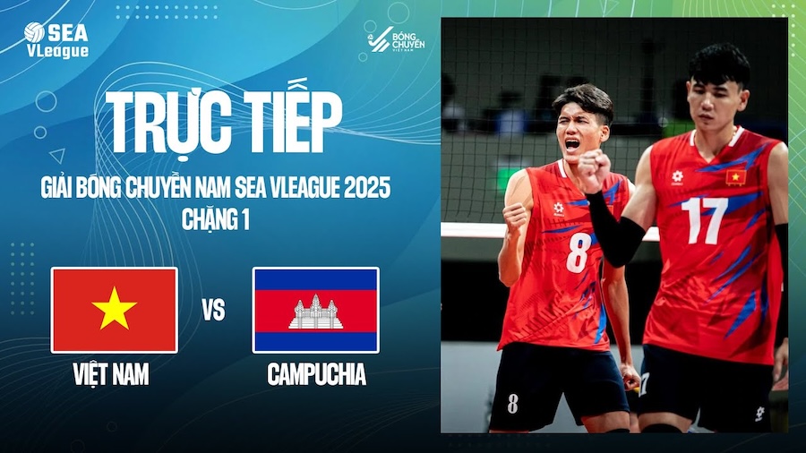 Link trực tiếp bóng chuyền nam SEA V.League hôm nay 10/7: Việt Nam vs Campuchia
