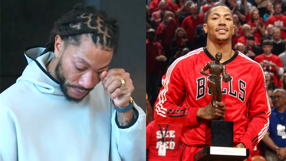 Derrick Rose khóc khi nhận quà tri ân đặc biệt của Chicago Bulls