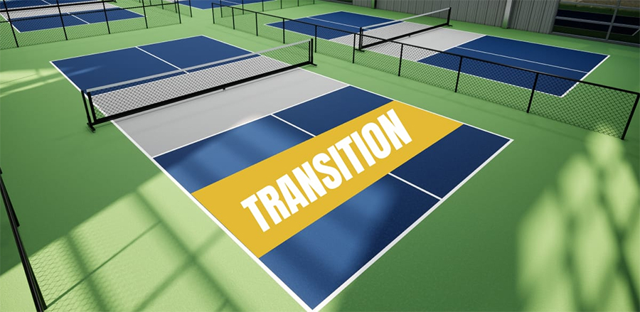 Vùng chuyển tiếp là gì? Bí mật chiến thuật giữa sân trong pickleball