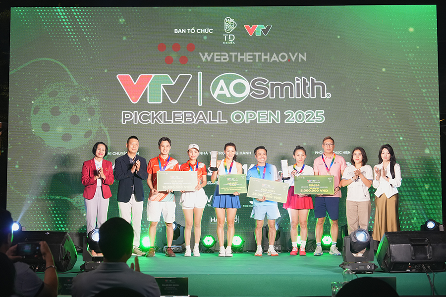 VTV A.O. Smith Pickleball Open 2025 khép lại thành công, lan tỏa tinh thần thể thao và kết nối cộng đồng