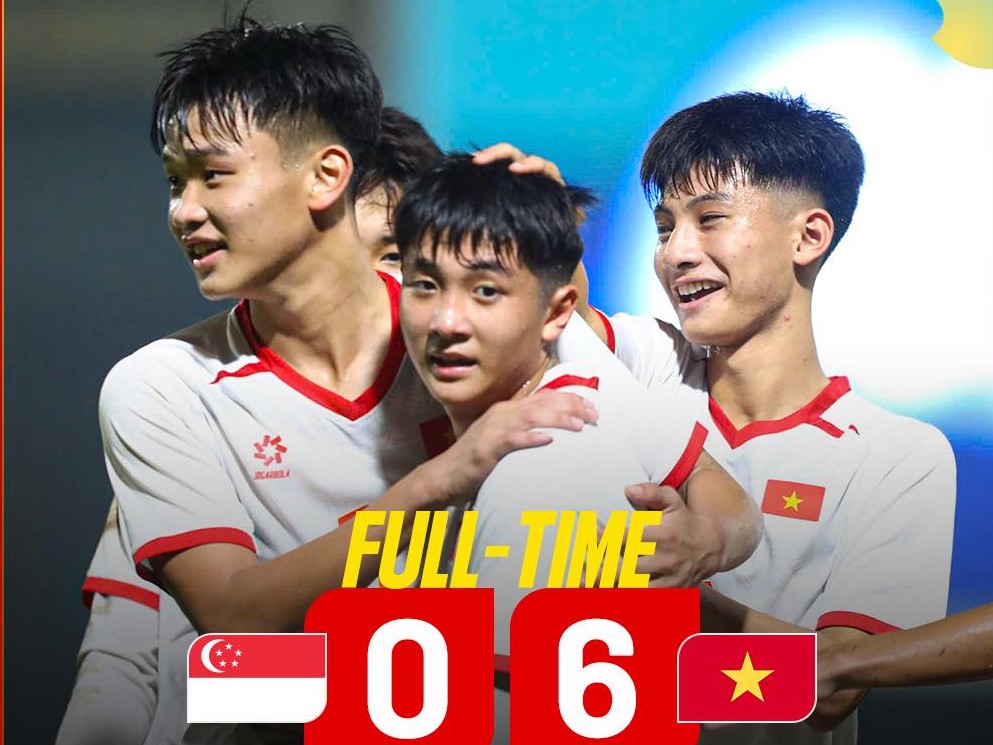 U17 Việt Nam thắng tưng bừng 6-0 ngày ra quân vòng loại châu Á