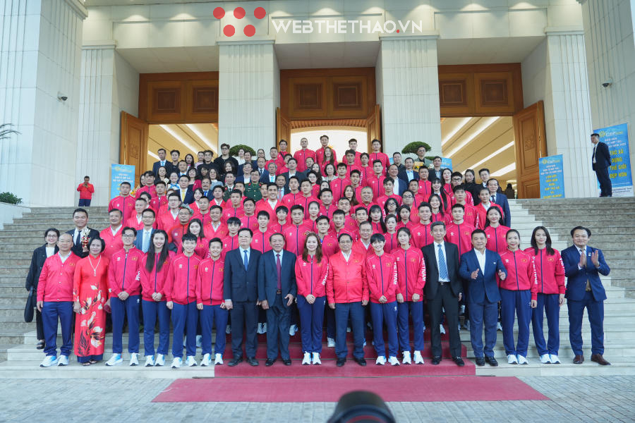 Chùm ảnh Lễ xuất quân của Đoàn Thể thao Việt Nam dự SEA Games 33